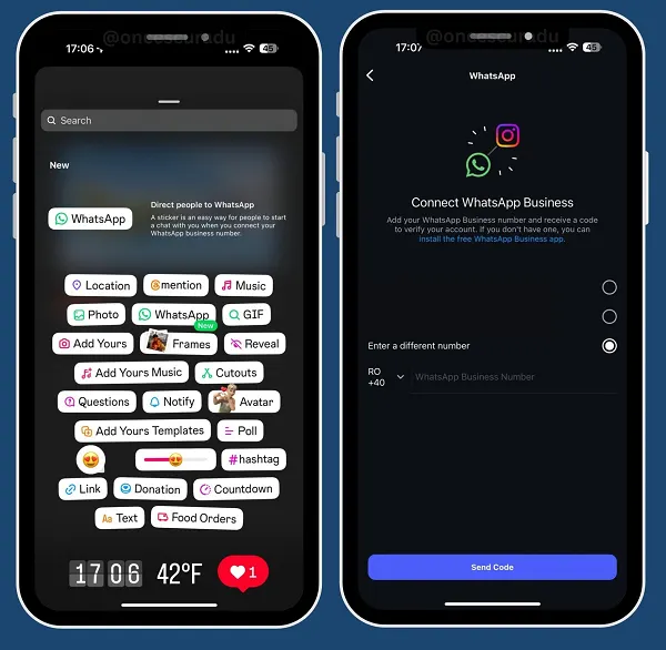Read more about the article Instagram Adds WhatsApp Connection Sticker for Stories